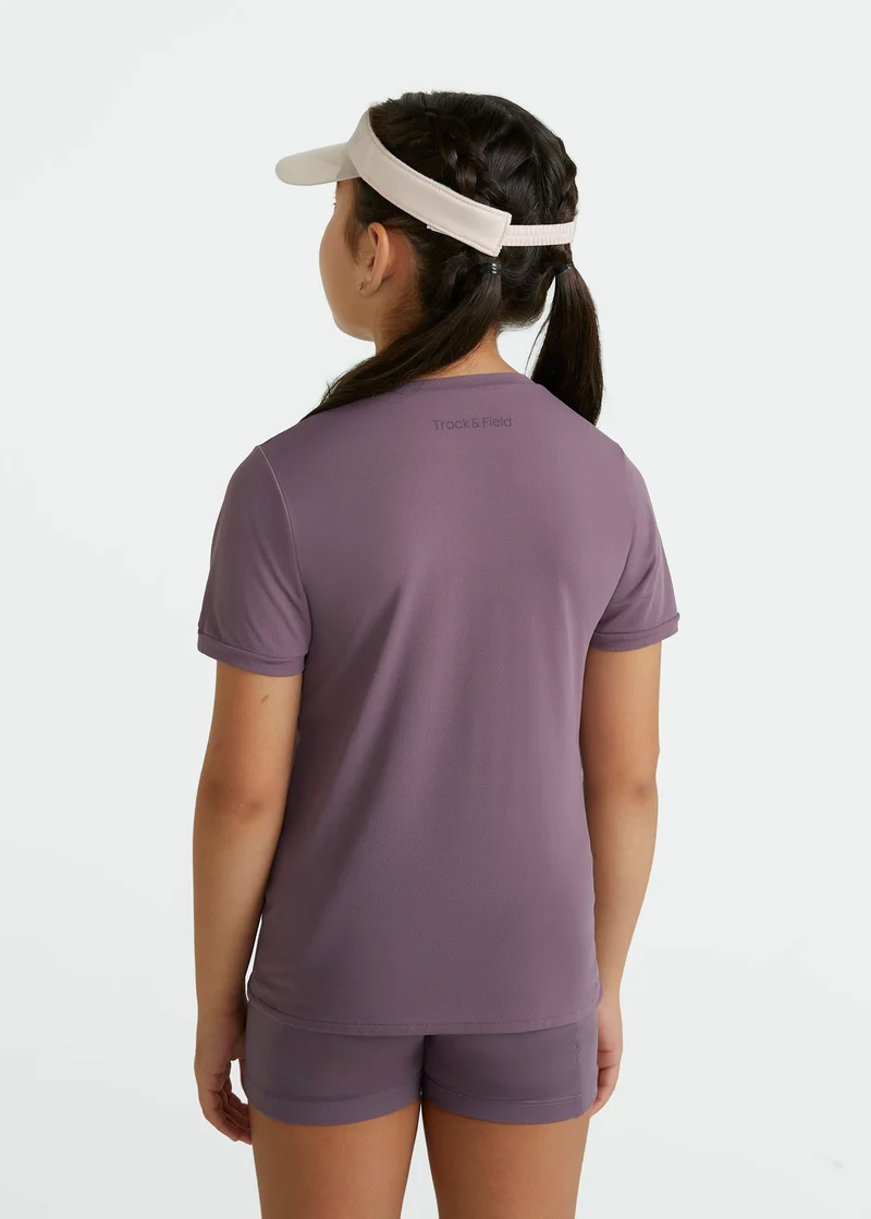 T-shirt Feminina Infantil Manga Curta Thermodry
