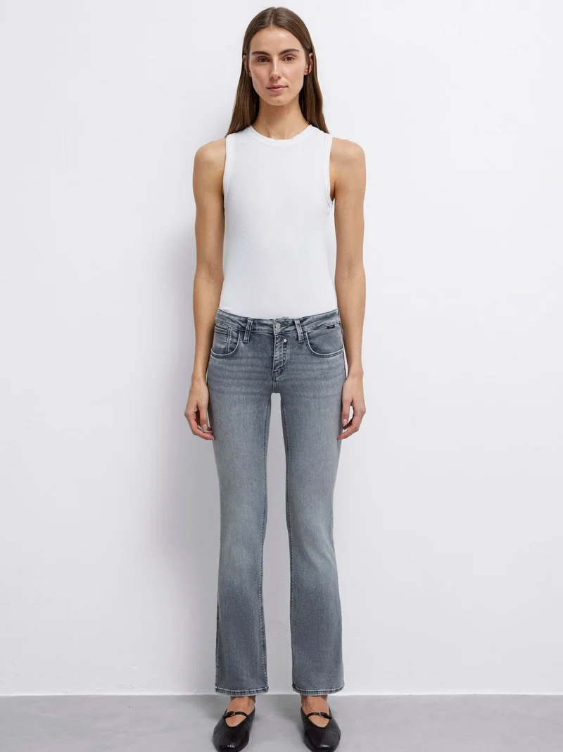 MAVI - Bella, Mid-Waist, Slim Bootcut, Rise Lt Smoke Str