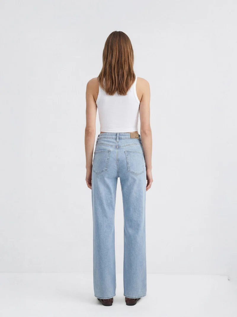 MAVI - MALIBU, High Waist, Loose Wide Leg, Lt Used Str