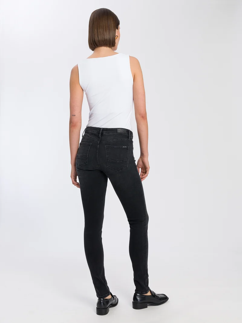 CROSS JEANS - ALAN, Skinny Fit, Mid-Waist, Black