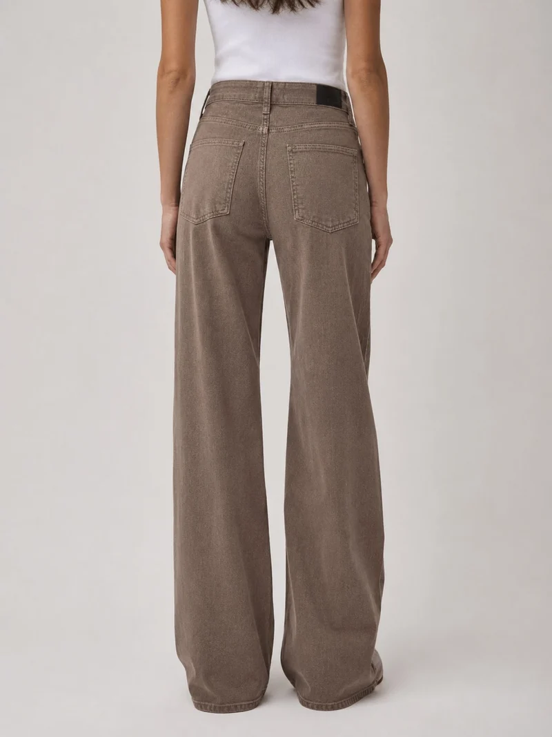 MAVI - Leila, Mid Waist, Baggy Barrel Jeans, Morel Denim