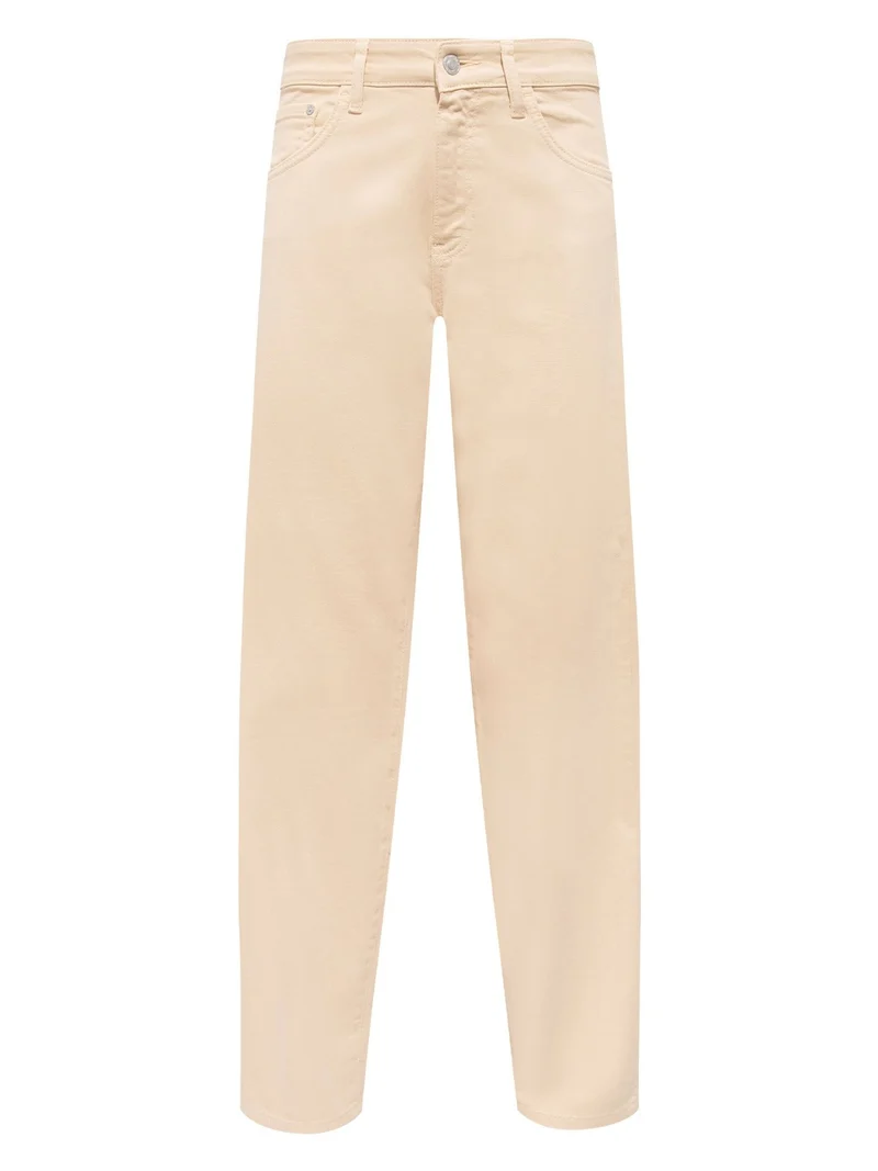 MAVI - Leila, Mid Waist, Baggy Barrel Jeans, Biscotti Denim