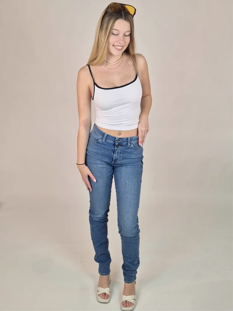 PIONEER - KATY, Skinny Fit, Mid-Waist, Blue Used Buffies