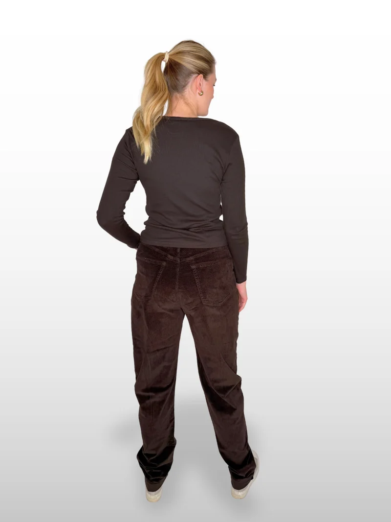 MAVI - LAURA, Baggy,High Waist, Cordhose, Chocolate