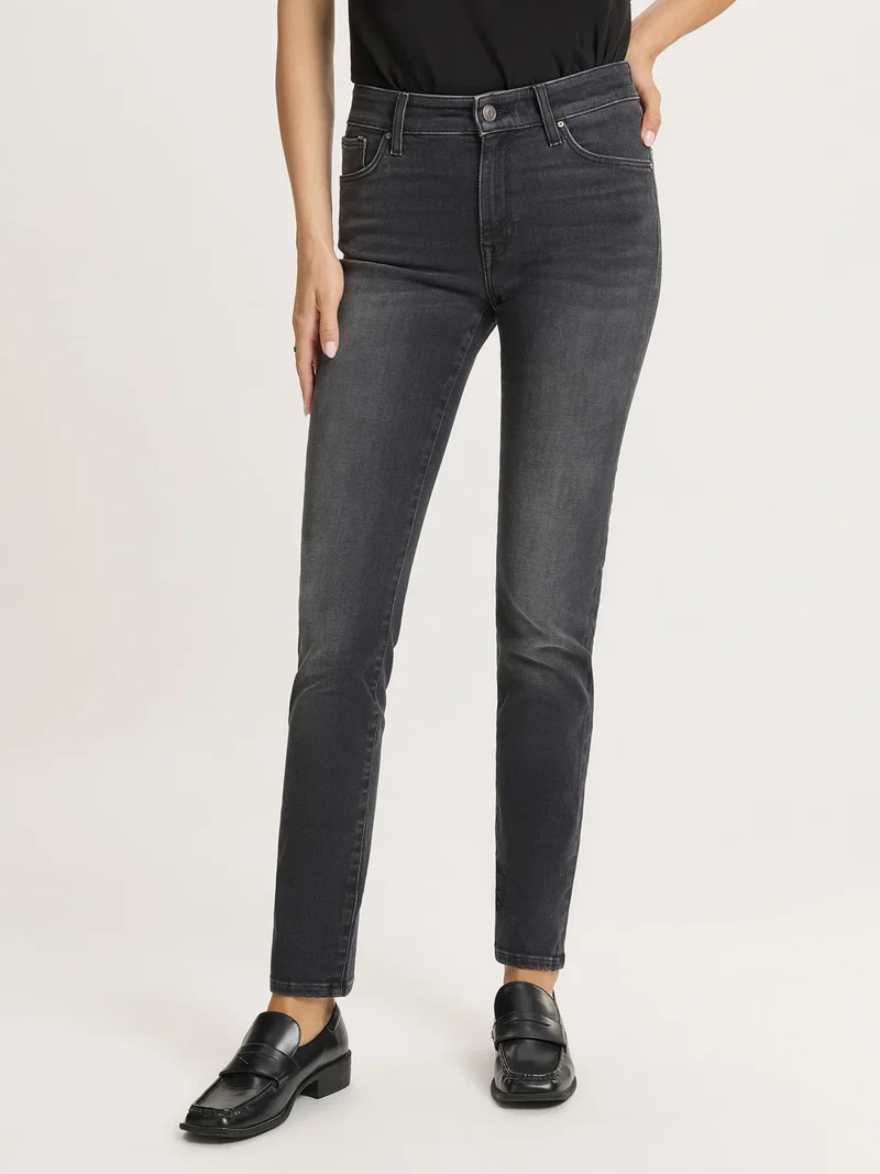 CROSS JEANS - ANYA Soft Flex Jeans, Slim Fit, High-Waist, Black