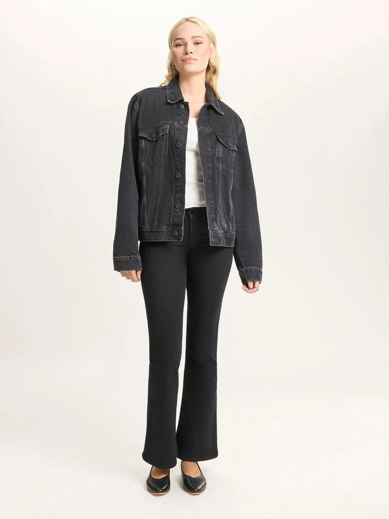 CROSS JEANS - FAYE, Bootcut, High-Waist, Black