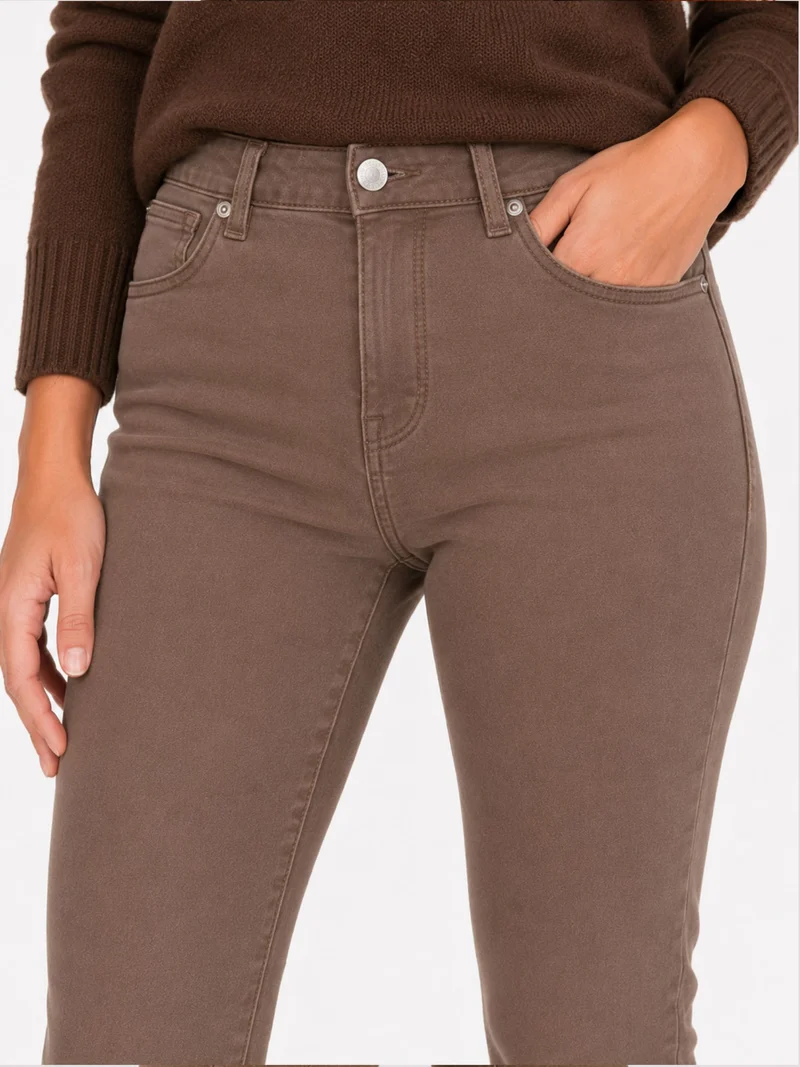 MAC - MELANIE, Straight Fit, High-Waist, Light Tree Bark