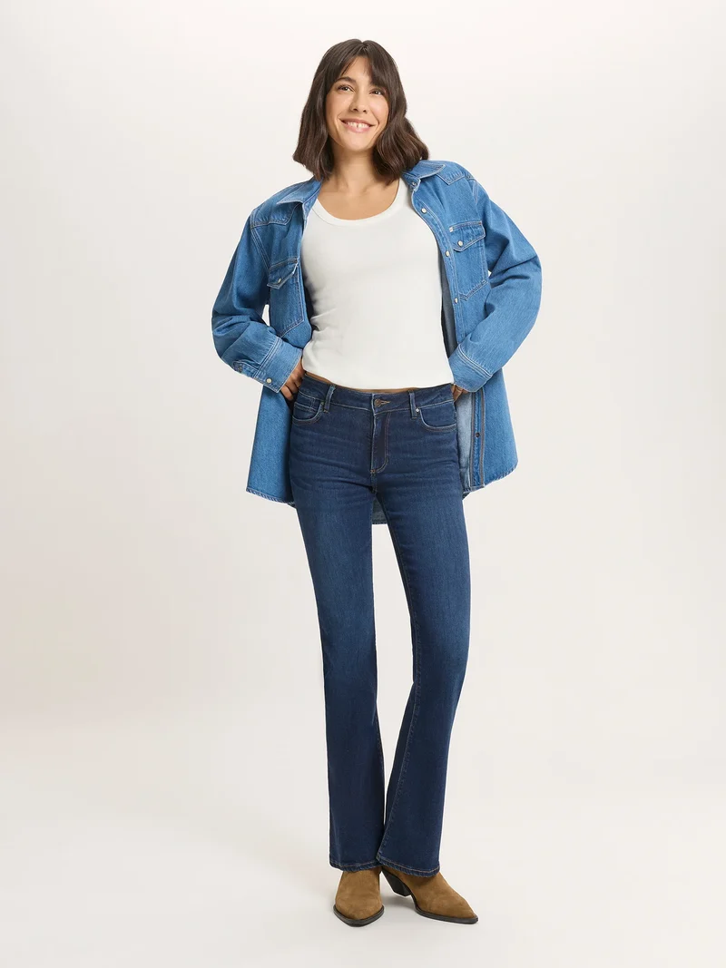 CROSS JEANS - FAYE, Bootcut, High-Waist, Deep Blue