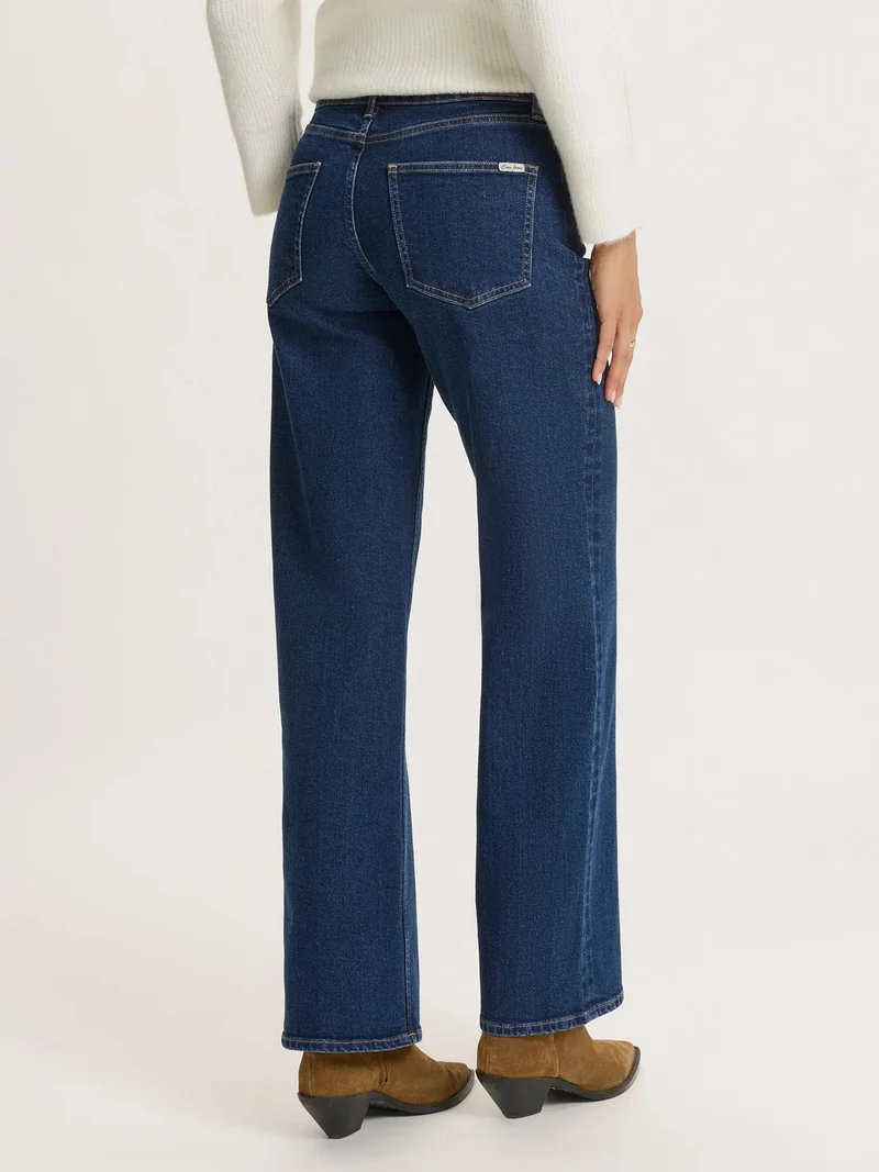 CROSS JEANS - Straight Fit-Jeans, Low-Waist, Deep Blue