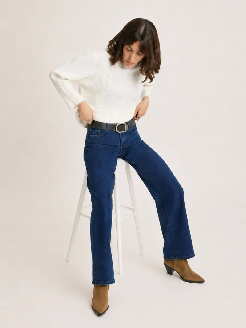 CROSS JEANS - Straight Fit-Jeans, Low-Waist, Deep Blue