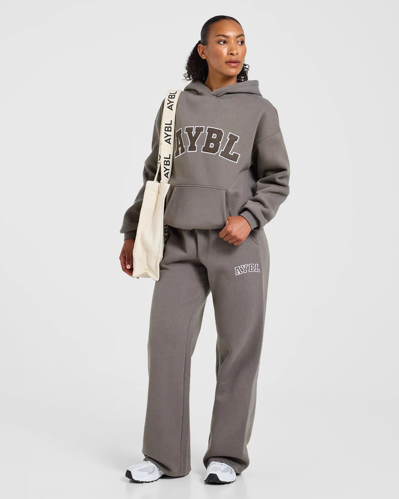 Varsity 2.0 Oversized Straight Leg Joggers - Slate Marron