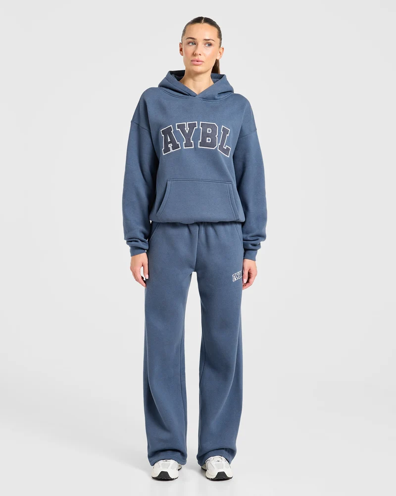 Varsity 2.0 Oversized Straight Leg Joggers - Denim Bleu
