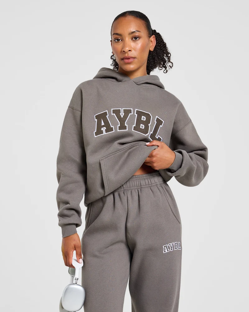 Varsity 2.0 Oversized Hoodie - Slate Marron
