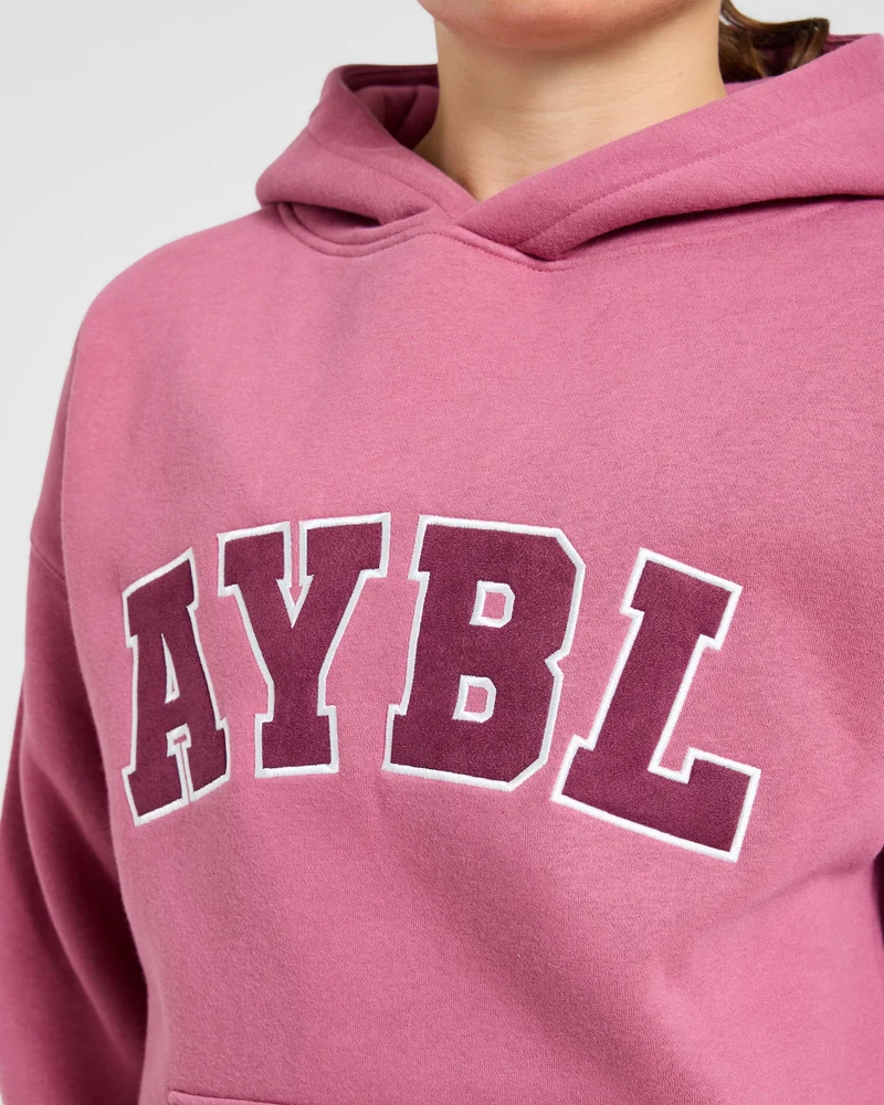 Varsity 2.0 Oversized Hoodie - Dusty Rose