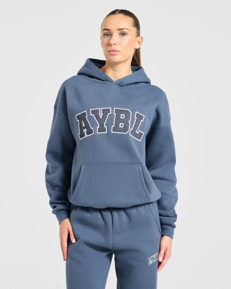 Varsity 2.0 Oversized Hoodie - Denim Bleu