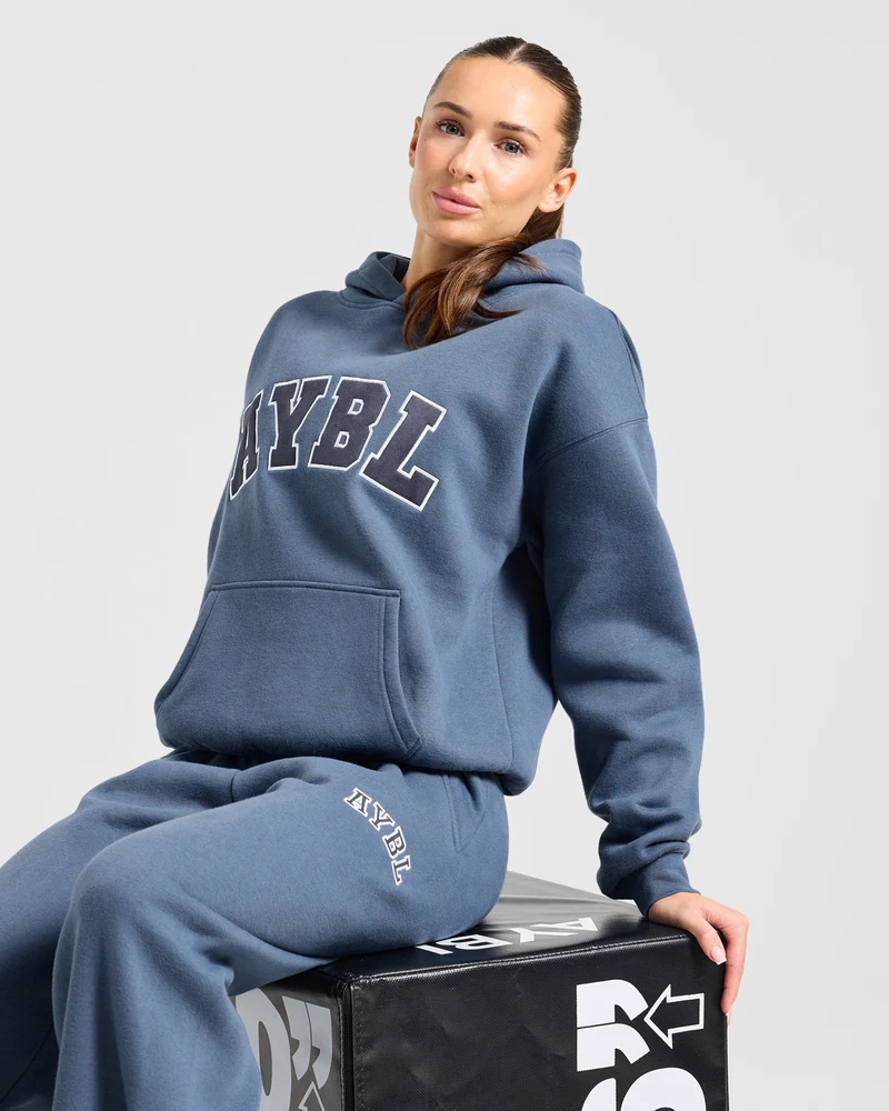 Varsity 2.0 Oversized Hoodie - Denim Bleu