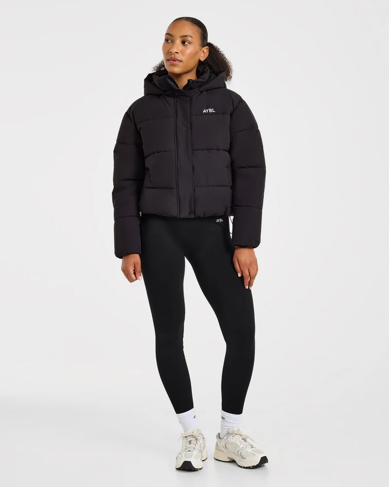 Signature Puffer Coat - Noir