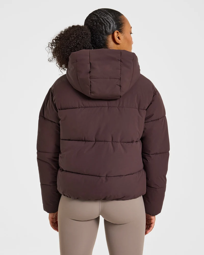 Signature Puffer Coat - Cocoa Marron