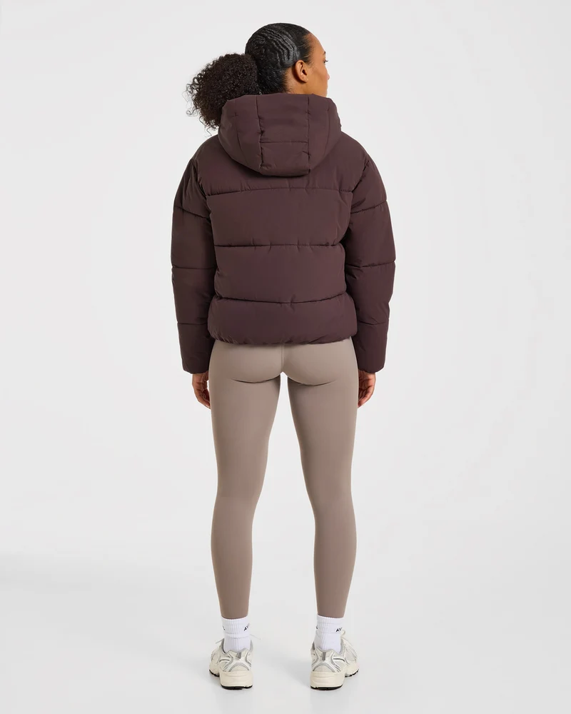 Signature Puffer Coat - Cocoa Marron