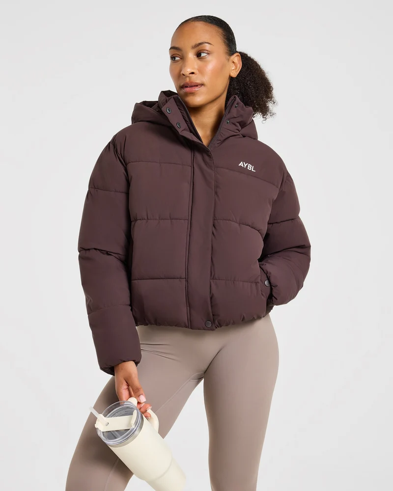 Signature Puffer Coat - Cocoa Marron