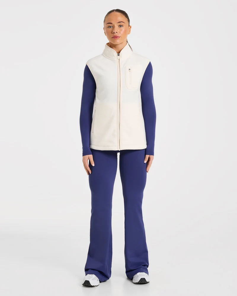 Signature Lightweight Fleece Gilet - Cream