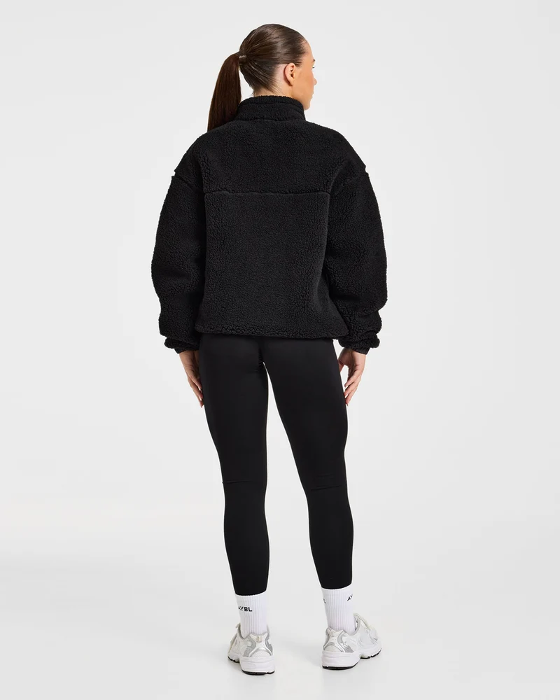 Signature 1/4 Zip Fleece Pullover - Noir