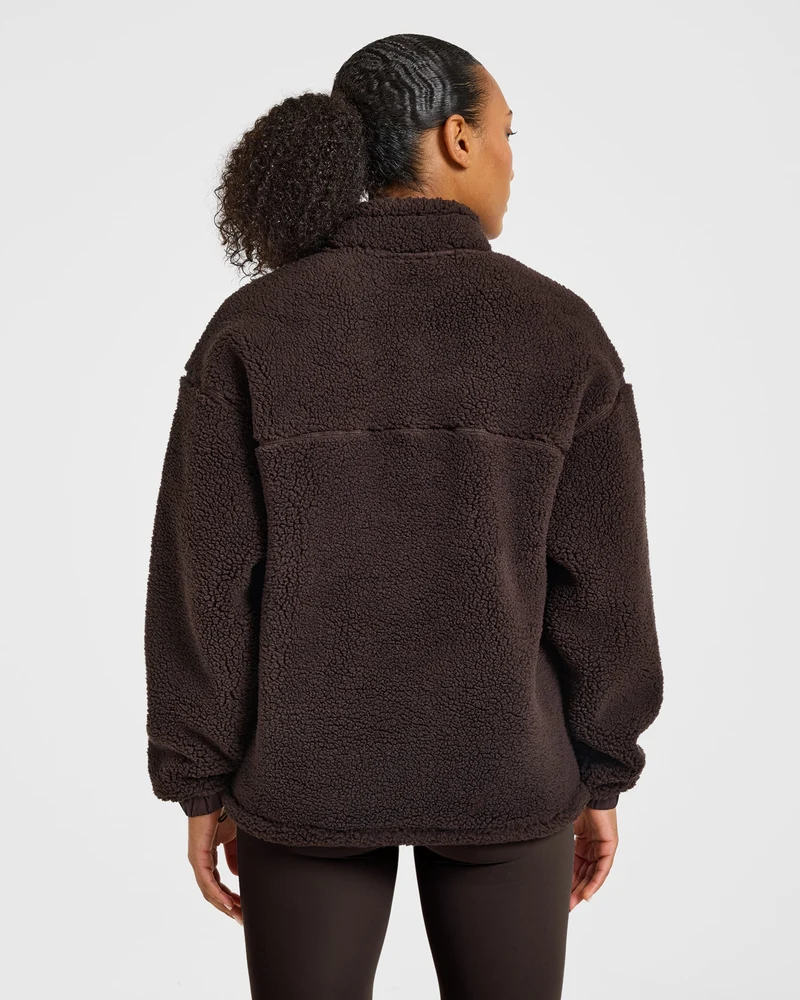 Signature 1/4 Zip Fleece Pullover - Cocoa Marron