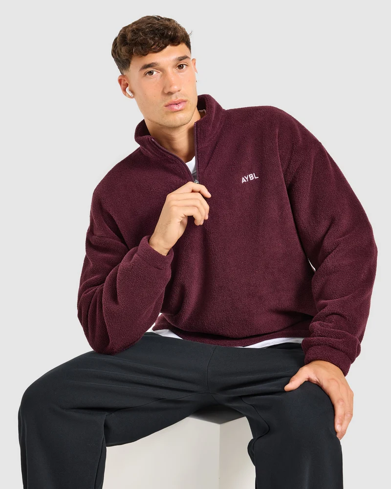 Essential 1/4 Zip Fleece - Dusty Plum