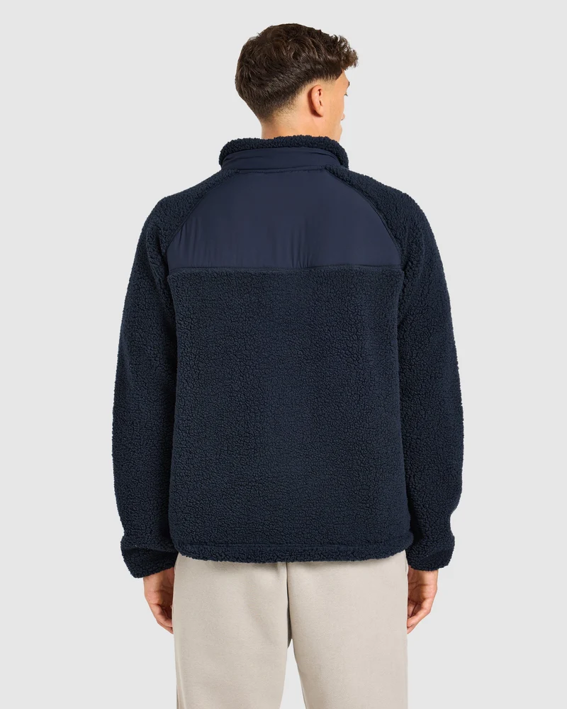 Classic Zip Up Fleece Jacket - Navy
