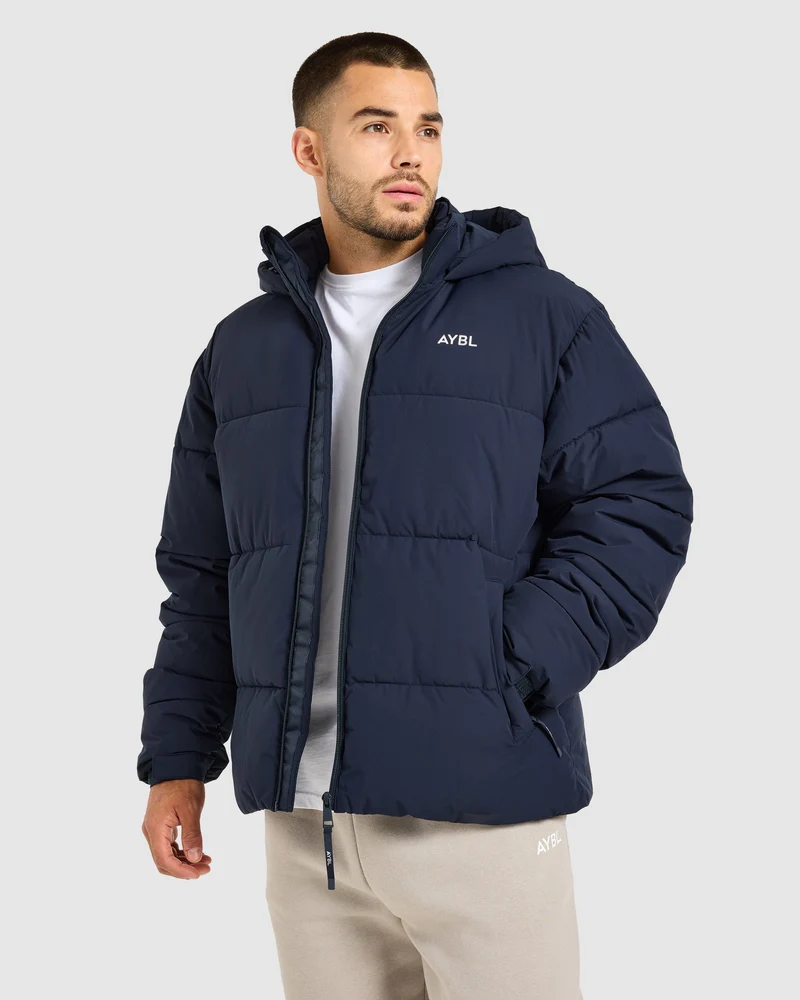 Classic Puffer Coat - Navy