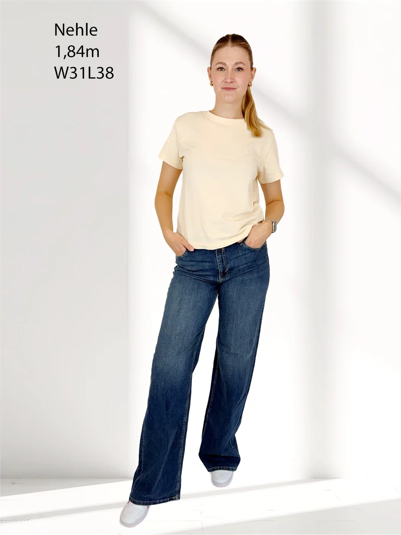 MAVI - MALIBU, High Waist, Loose Wide Leg, Indigo Shades Str