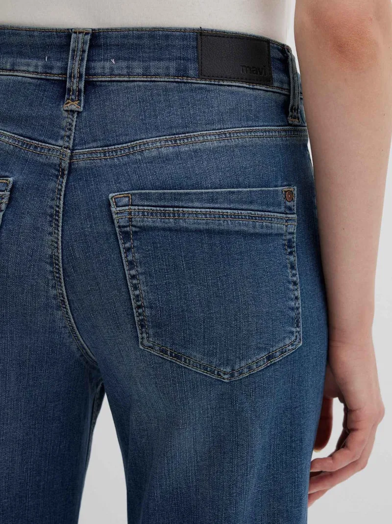 MAVI - MALIBU, High Waist, Loose Wide Leg, Indigo Shades Str