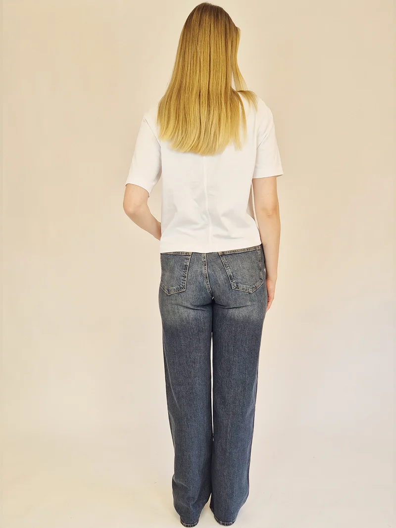 MAVI - MALIBU, High Waist, Loose Wide Leg, Dark Vintage 90`s