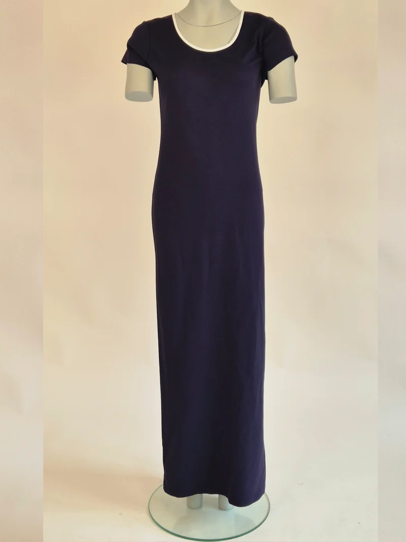 ONLY M -Lino, Damen Jersey Maxikleid, Dark Navy