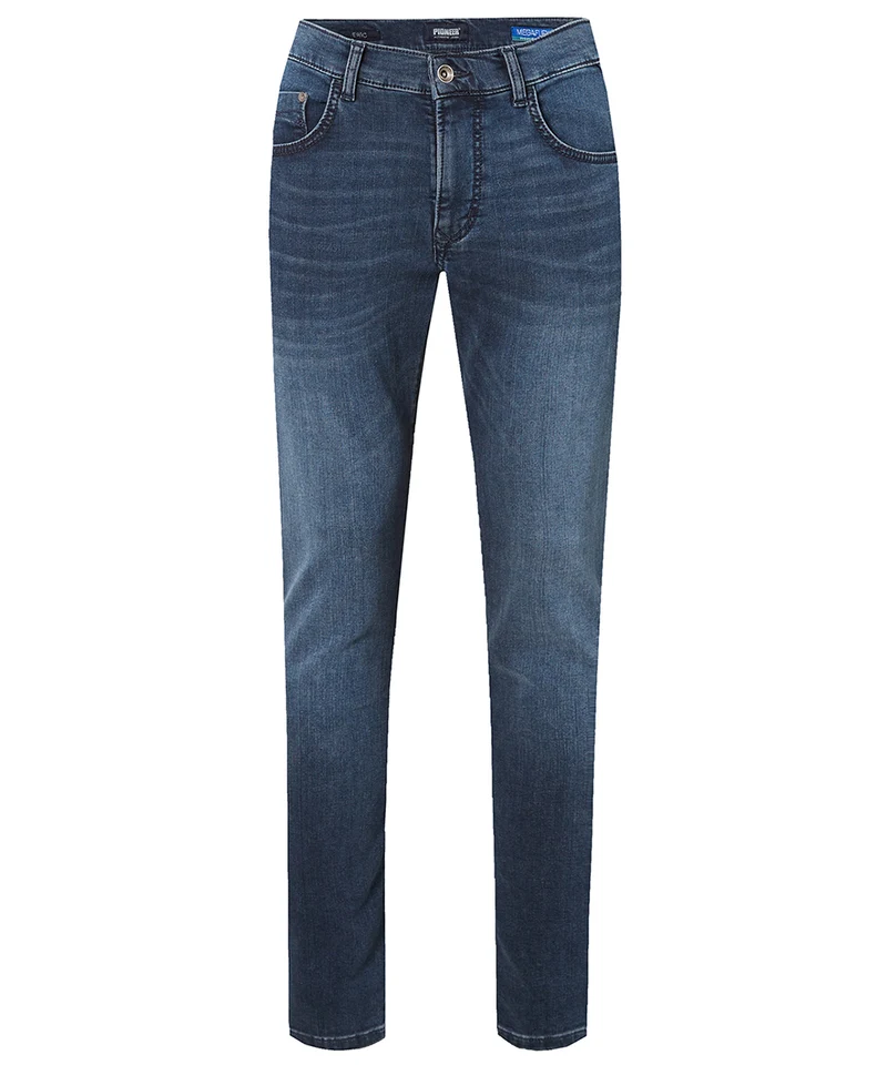 PIONEER - ERIC, Herren Jeans, Straight Fit, Mid-Waist, Blue/ Black Used Buffies