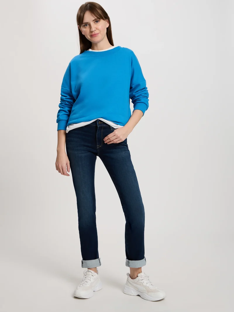 CROSS JEANS - ANYA Soft Flex Jeans, Slim Fit, High-Waist, Dark Blue