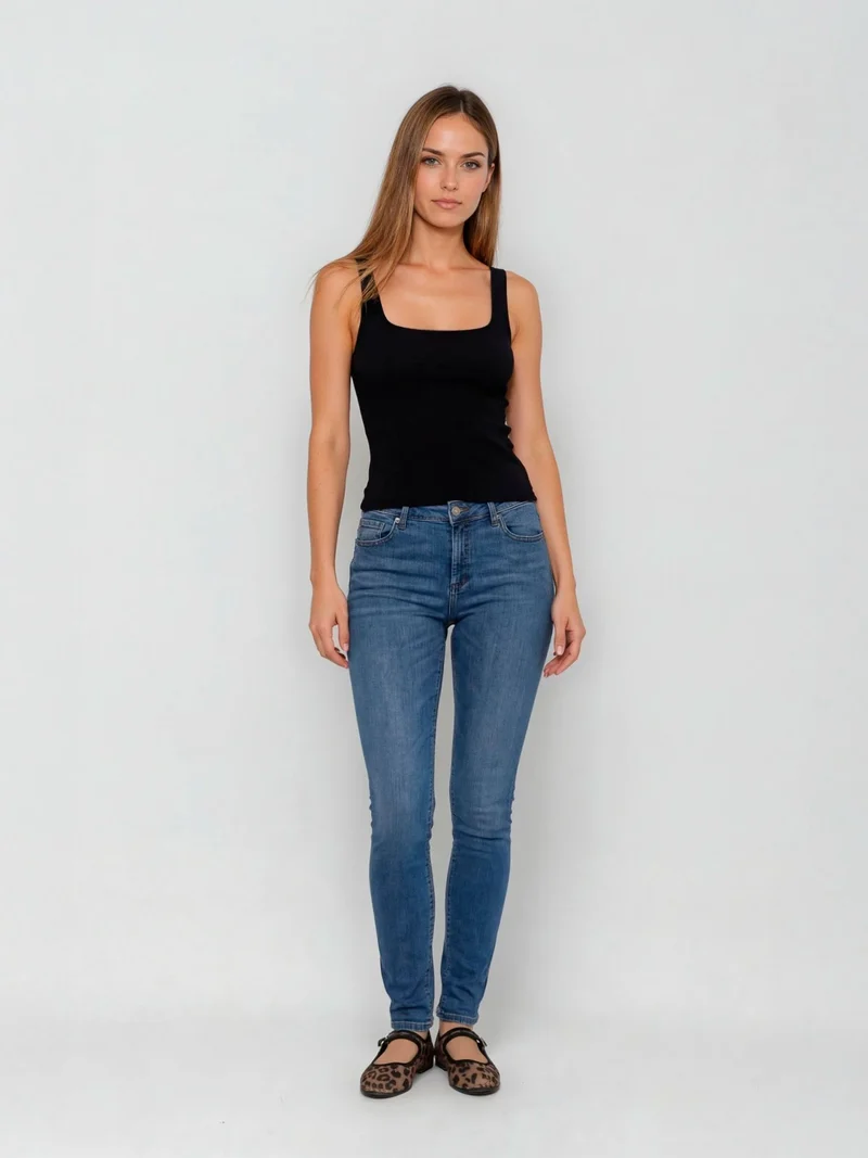 CROSS JEANS - ANYA Jeans, Slim Fit, Mid-Waist, New Dark Blue