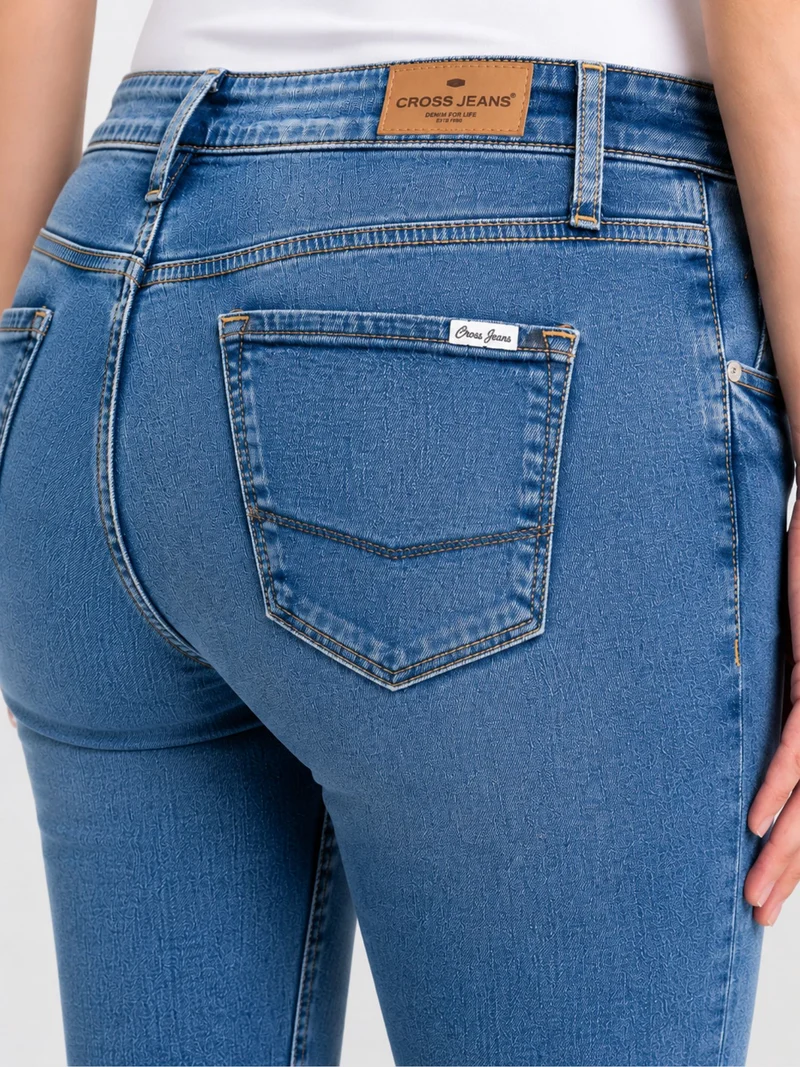CROSS JEANS - ANYA Jeans, Slim Fit, High-Waist, Mid Blue