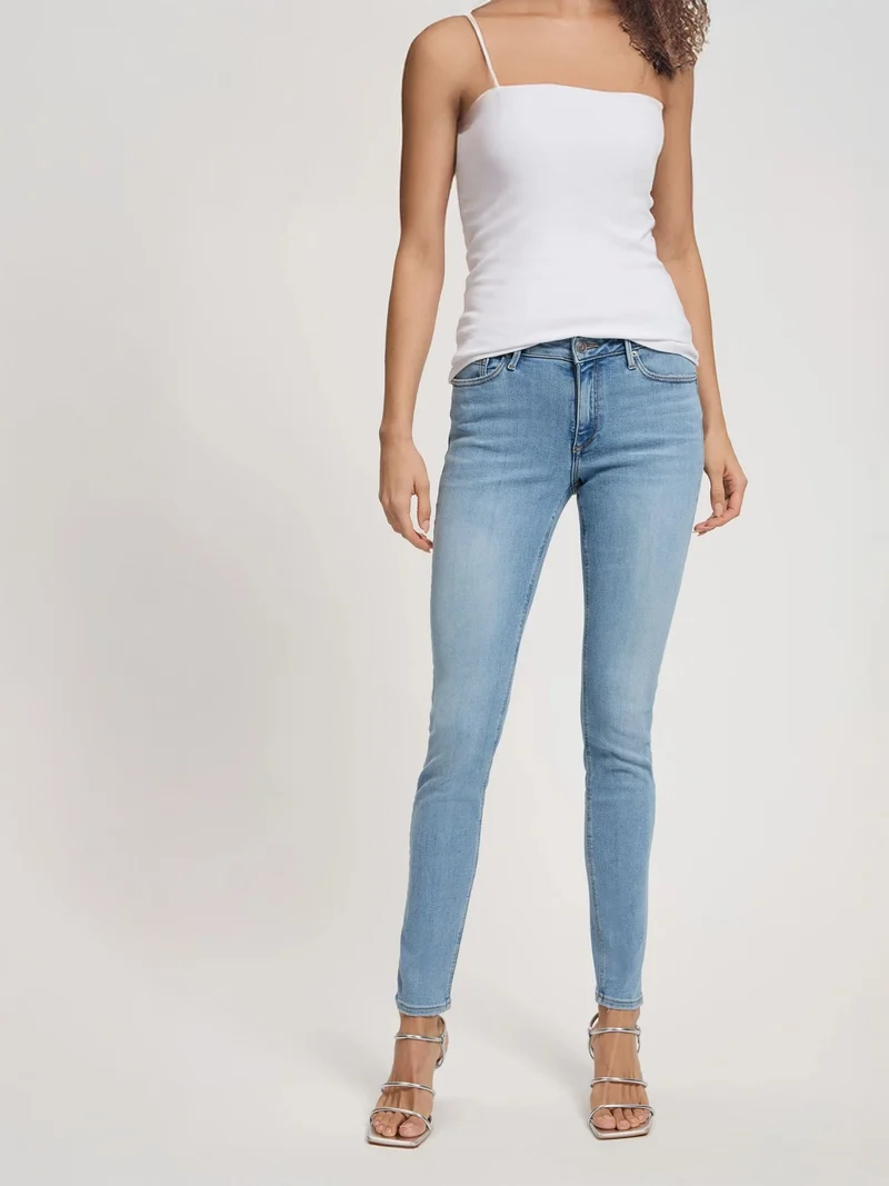 CROSS JEANS - ALAN, Skinny Fit, Mid-Waist, Light Mid Blue Used