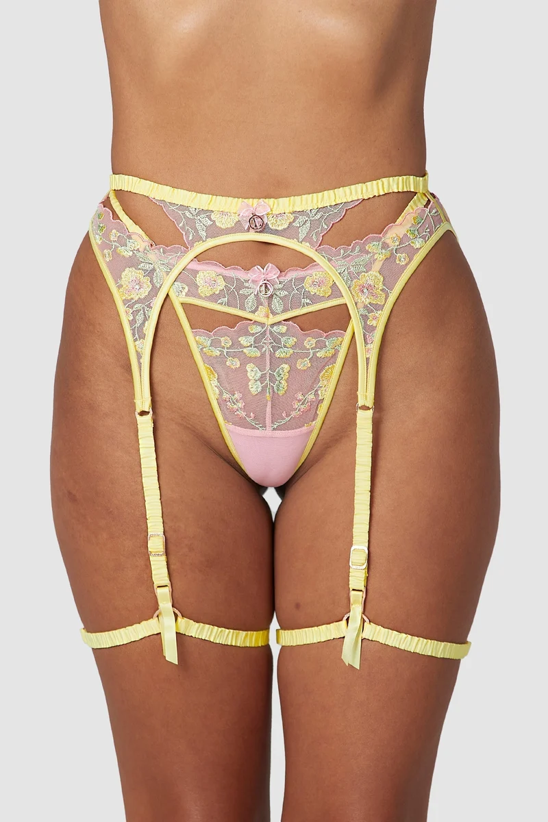 String et Porte-jarretelles Cassia Intimates - Jaune citron