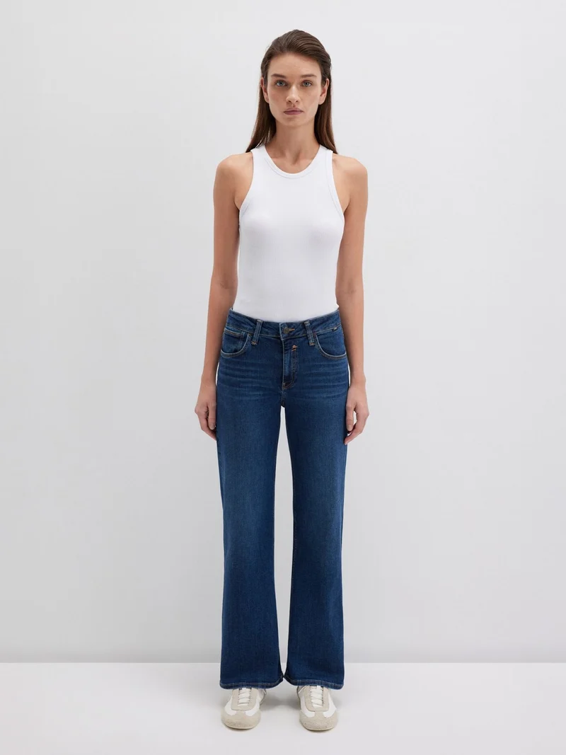 MAVI - IBIZA, Loose Straight, Mid-Waist, Dark Brushed