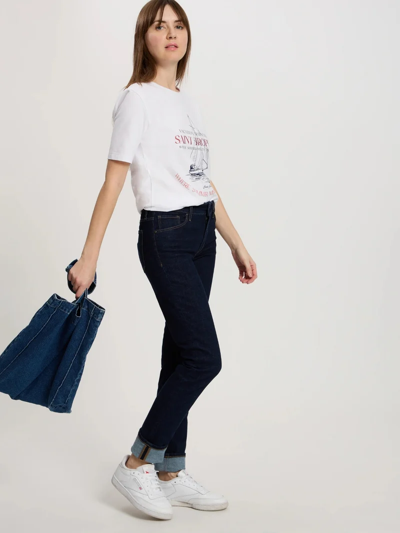 CROSS JEANS - ANYA Jeans, Slim Fit, High-Waist, Deep Blue
