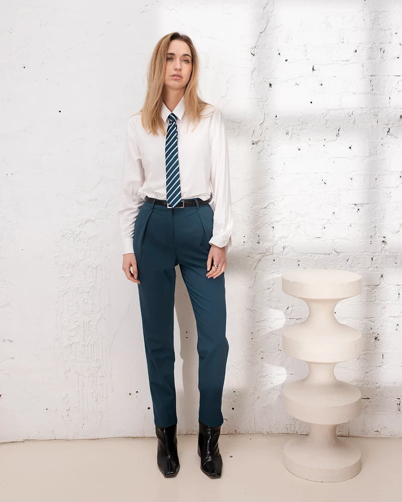 Pantalon carotte Casablanca - Pétrole