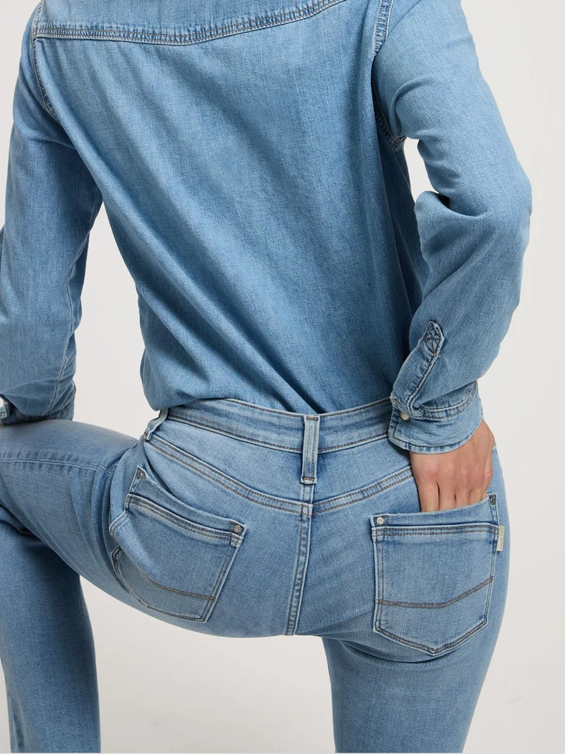 CROSS JEANS - LAUREN Jeans, Regular Fit, High-Waist, Light Blue