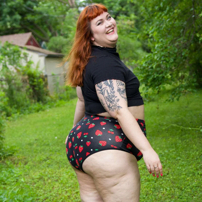 Fruity Super High Waist Knickers - Black