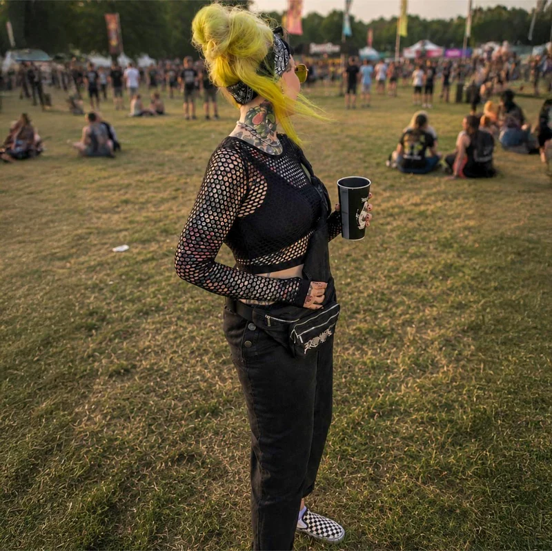 Alanis Full Fishnet Top - Black