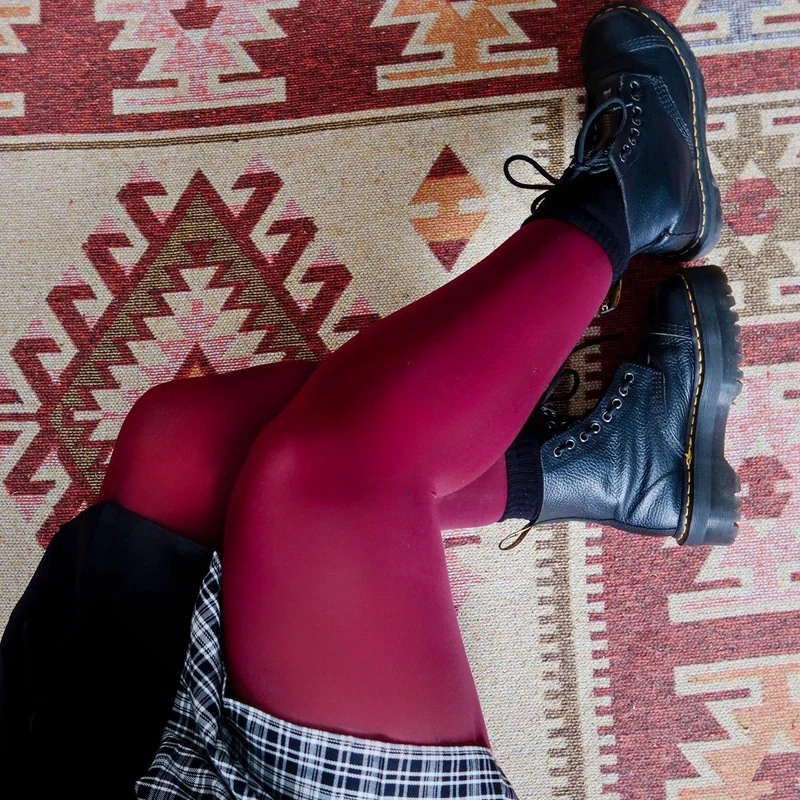 80 Denier Tights - Cherry