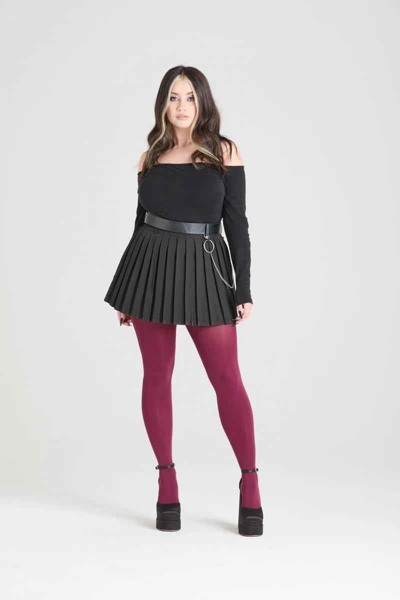 80 Denier Tights - Cherry