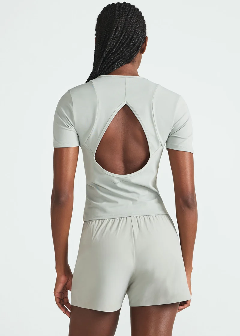 T-shirt Mulher Manga Curta Flexy