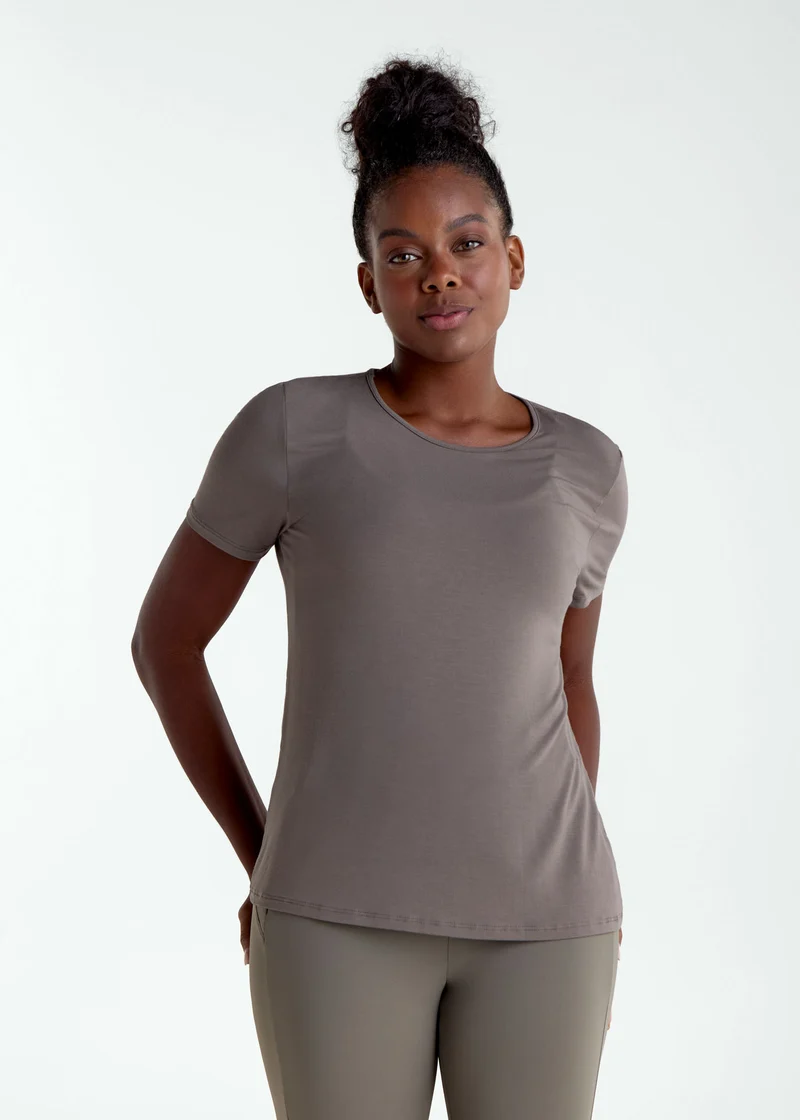 T-shirt Mulher Manga Curta Soft